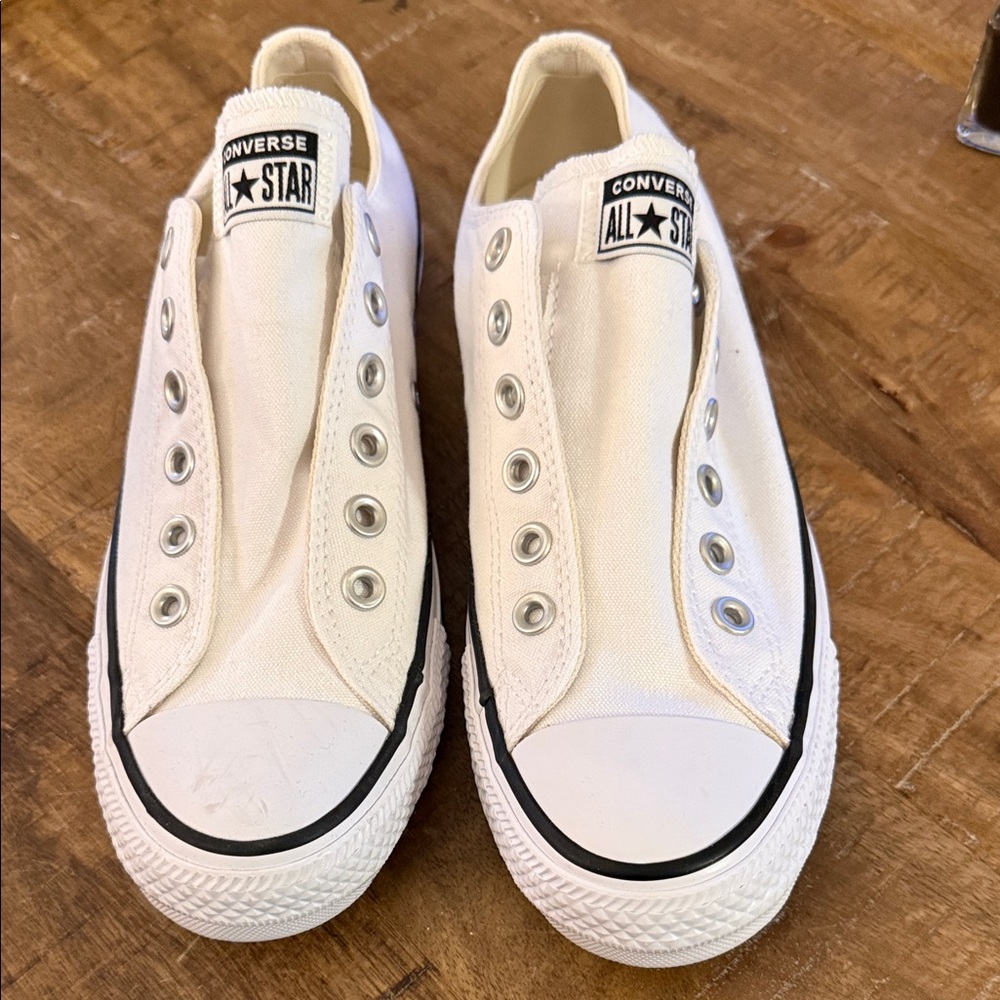 Converse All Star White Slip-On Sneakers NWOB